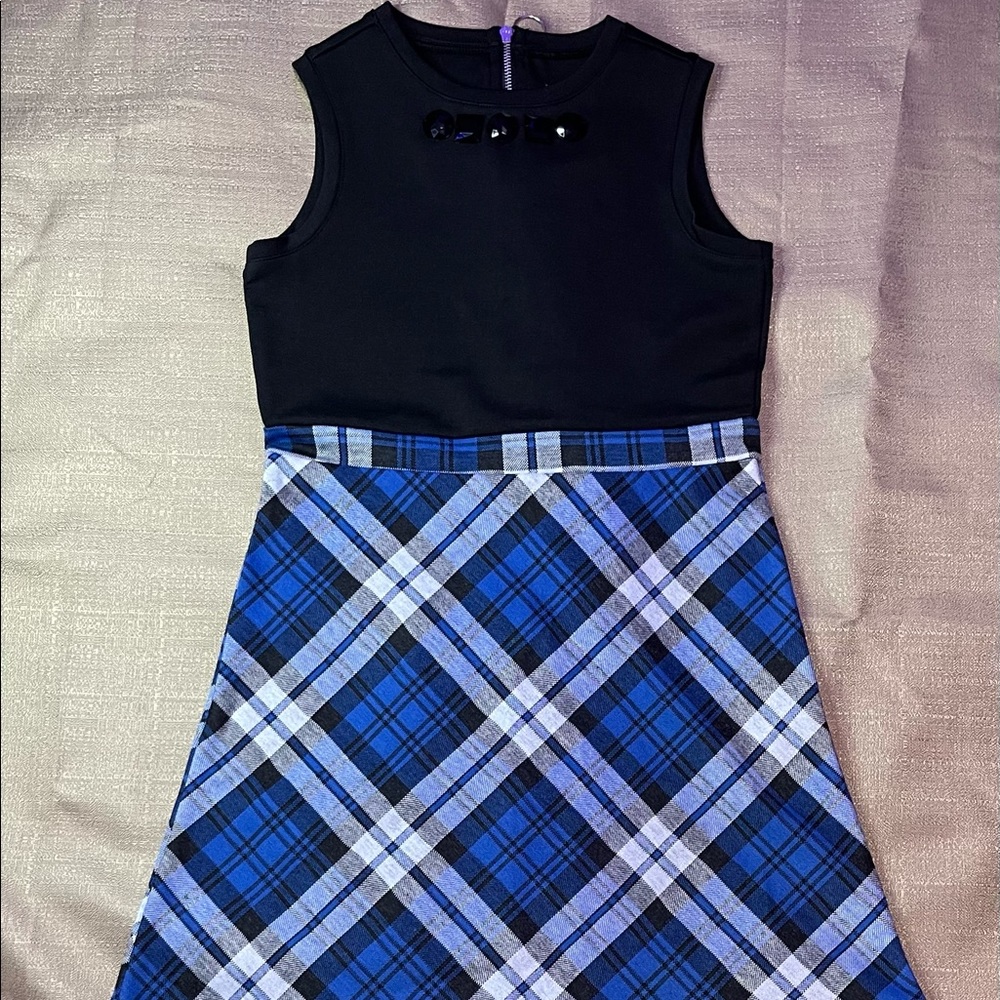 Black/Blue Plaid Dress | Girl size 6